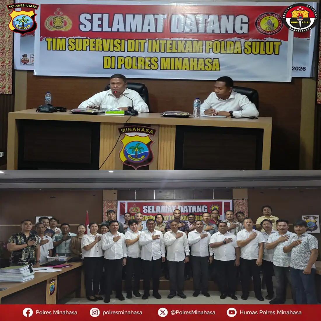 Supervisi Dit Intelkam Polda Sulut Di Polres Minahasa